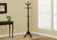 Warm Dark Cherry Traditional Wooden Coat Rack