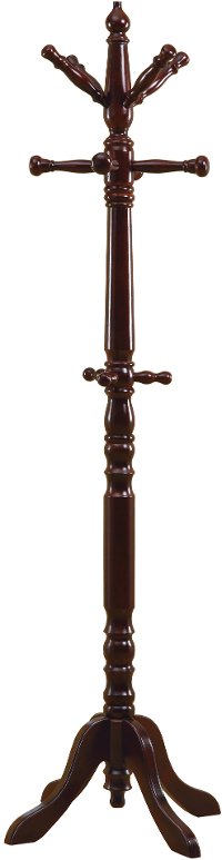 Warm Dark Cherry Traditional Wooden Coat Rack-2