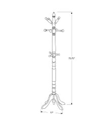 Warm Dark Cherry Traditional Wooden Coat Rack-3
