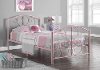 Casual Traditional Pink Twin Metal Bed