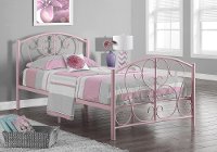Casual Traditional Pink Twin Metal Bed