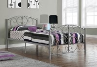 Casual Traditional Silver Twin Metal Bed