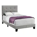 Contemporary Gray Twin Upholstered Bed