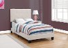 Contemporary Beige Twin Upholstered Bed
