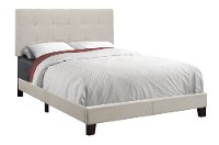 Contemporary Beige Full Upholstered Bed-3