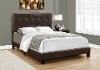 Contemporary Dark Brown Full Upholstered Bed