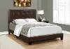 Contemporary Dark Brown Full Upholstered Bed