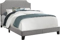 Classic Contemporary Gray Full Upholstered Bed-2