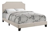Classic Contemporary Beige Full Upholstered Bed