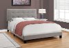 Contemporary Gray Queen Upholstered Bed