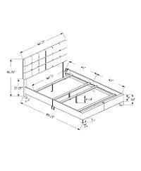 Contemporary Gray Queen Upholstered Bed-2