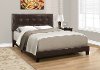 Contemporary Dark Brown Queen Upholstered Bed
