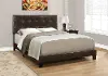 Contemporary Dark Brown Queen Upholstered Bed