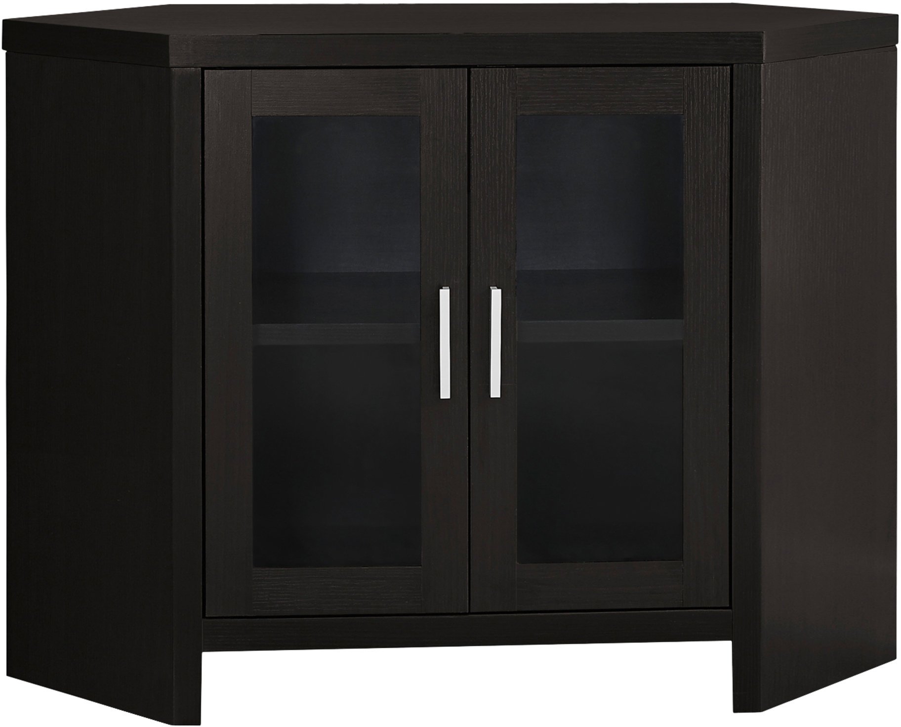 42 Inch Cappuccino Brown Corner TV Stand-2