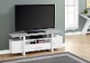 60 Inch White and Cement Gray Top TV Stand