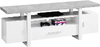 White and Cement Gray Top 60 Inch TV Stand-4