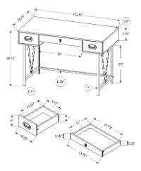 Taupe Reclaimed Wood 48 Inch Wood Computer Desk-3
