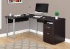 Cappuccino L-Shaped Computer Desk