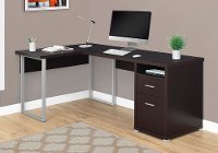 Cappuccino L-Shaped Computer Desk