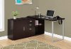 Cappuccino 60 Inch L-Shaped Computer Desk