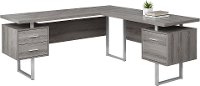 Dark Taupe 60 Inch L-Shaped Computer Desk -3
