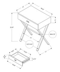 White 24 Inch End Table-2