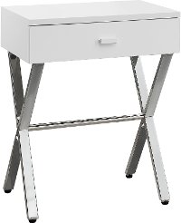 White 24 Inch End Table-3