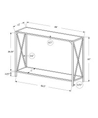 Dark Taupe 48 Inch Contemporary Accent Table -3