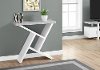 White and Cement Gray 36 Inch Accent Table