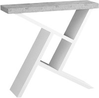 White and Cement Gray 36 Inch Accent Table-3