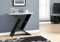 Black and Cement Gray 36 Inch Accent Table