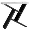 Black and Cement Gray 36 Inch Accent Table -3
