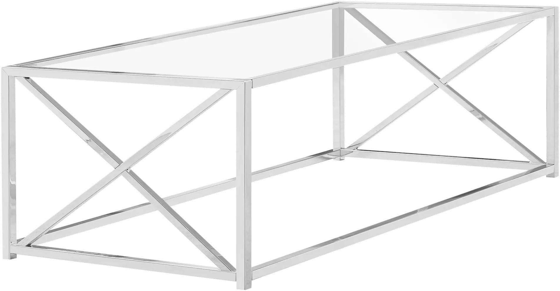 Chrome Metal Coffee Table - Marie-3