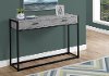 Gray and Black Metal 48 Inch Console Table