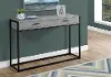 Gray and Black Metal 48 Inch Console Table