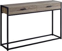 Dark Taupe and Black Metal 48 Inch Console Table-3