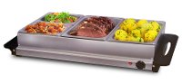 7.5 Quart Stainless Steel Buffet Server with Warming Tray