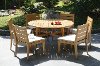 Natural Eucalyptus Wood Patio Dining Set - Glades