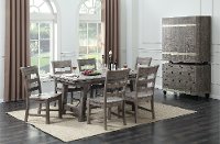 Reclaimed Pine 5 Piece Dining Set with Ladderback Chairs - Dakota