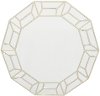 Champagne Wood Mirror with Geometric Pattern