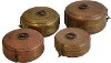 Assorted Antique Lidded Brass Pot