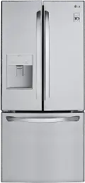 LFDS22520S LG 21.8 cu ft French Door Refrigerator - 30 W Stainless Steel