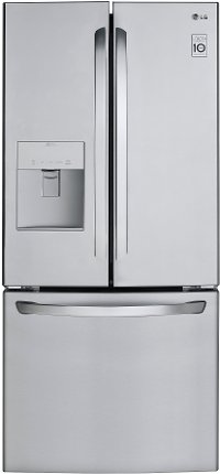 LFDS22520S LG 21.8 cu ft French Door Refrigerator - 30 W Stainless Steel