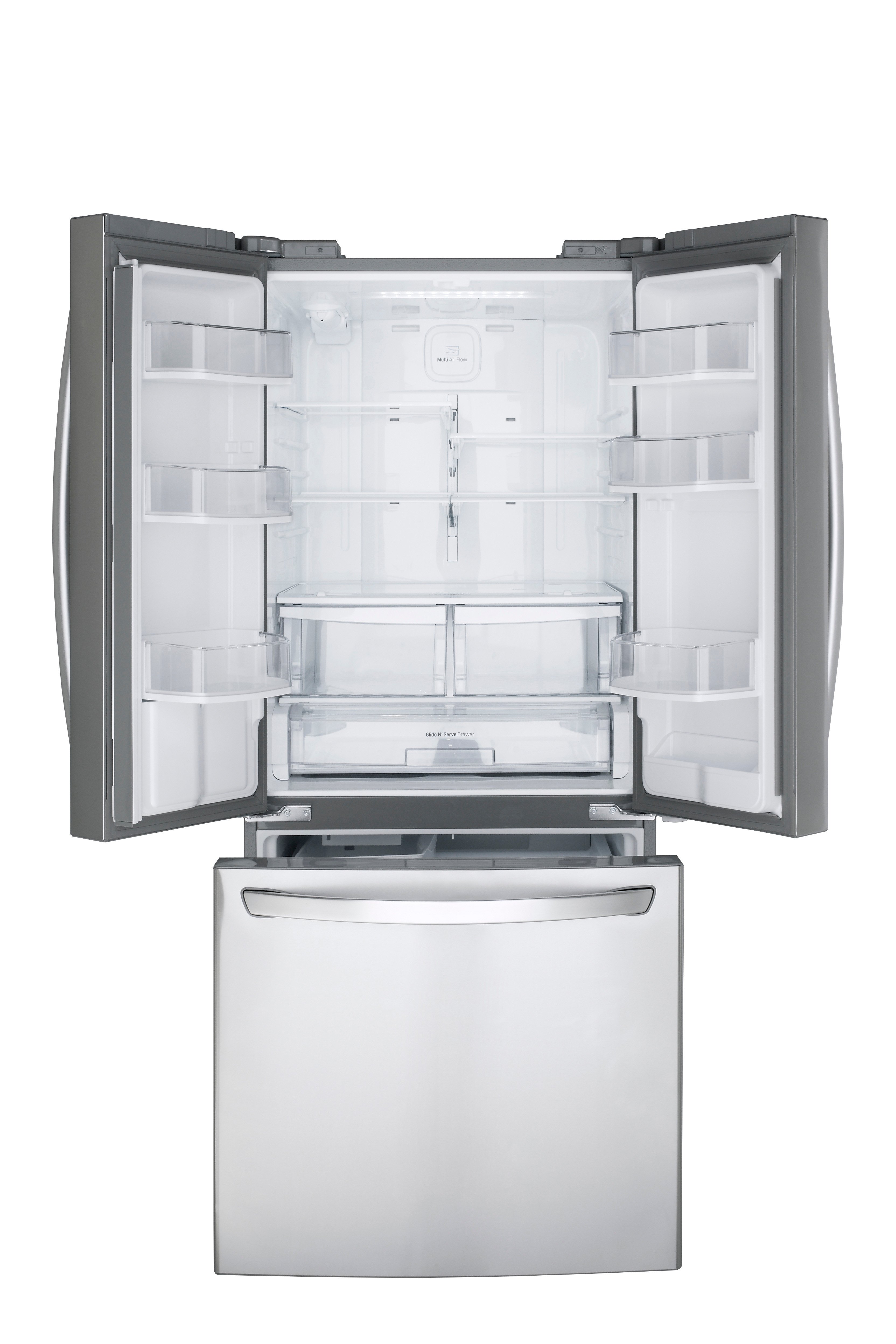 LFDS22520S LG 21.8 cu ft French Door Refrigerator - 30 W Stainless Steel-2