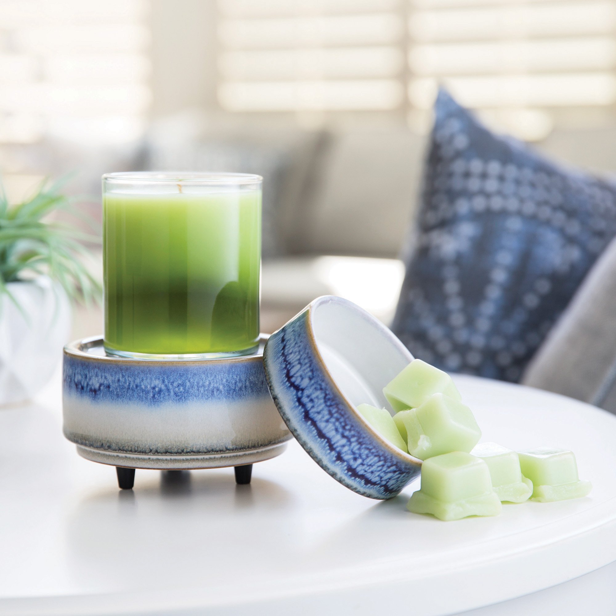 Blue and White 2-In-1 Classic Warmer-2