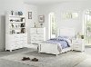 Clearance White 4 Piece Twin Bedroom Set with Dresser Hutch - Edgewood
