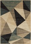 5 x 7 Medium Gray, Beige, and Navy Blue Rug - Evandale