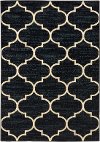 5 x 7 Medium Cream and Navy Blue Rug - Evandale