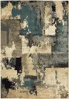 Clearance Evandale 5 x 7 Abstract Gray, Beige, and Navy Blue Rug