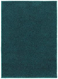 5 x 7 Medium Luxurious Teal Shag Rug - Impressions